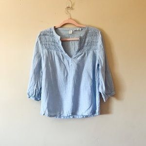 Joie | Linen Smocked Blouse